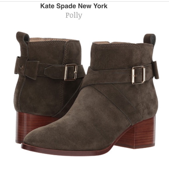 kate spade Shoes - Kate Spade Polly - olive green suede booties